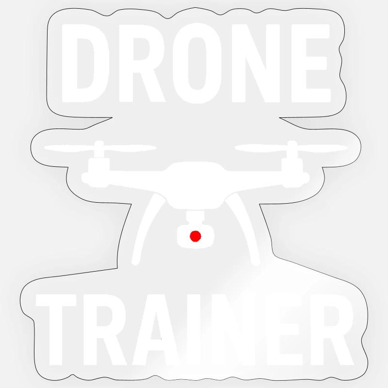 Emblème du formateur de drones Sticker taille S (10 x 10 cm)