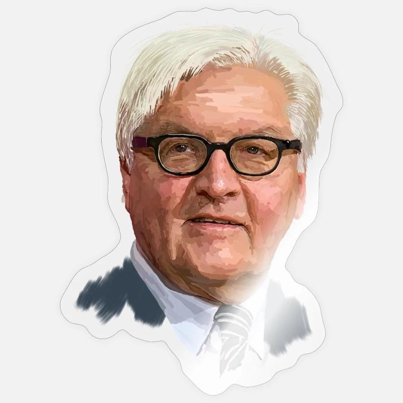 Frank-Walter Steinmeier - Sticker size S (10 x 10 cm) - transparent glossy