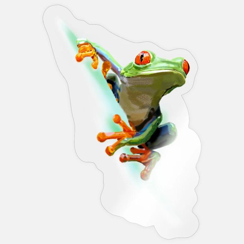 Frog - Sticker size S (10 x 10 cm) - transparent glossy