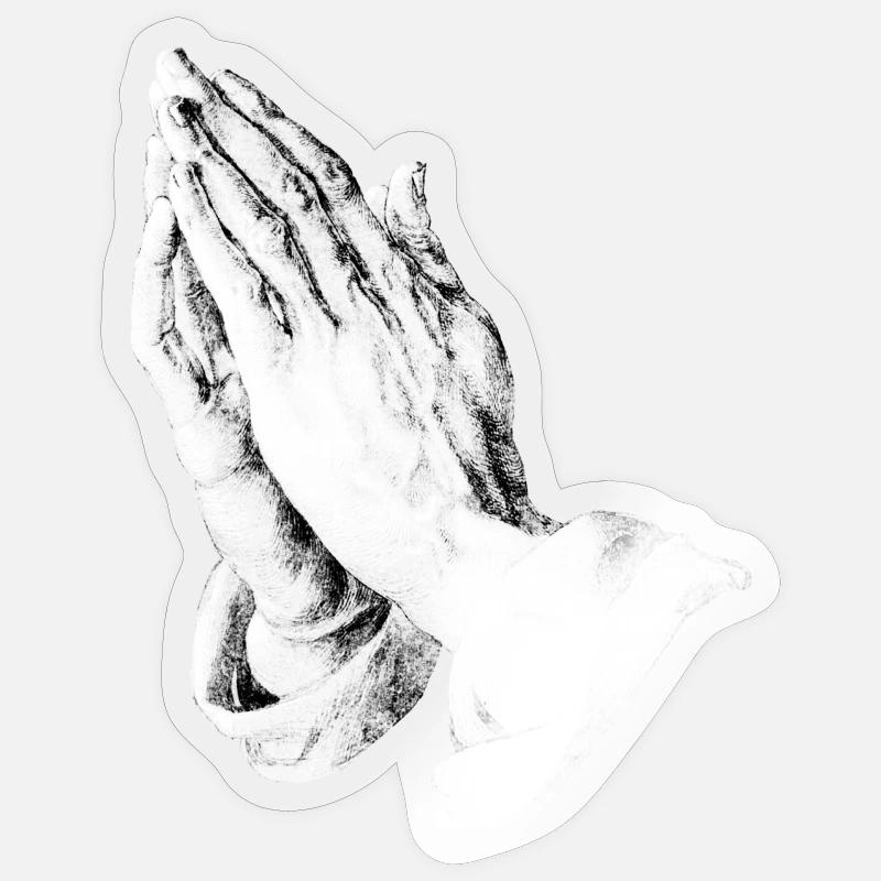 Praying hands | Praying hands | Albrecht Dürer Sticker size S (10 x 10 cm)