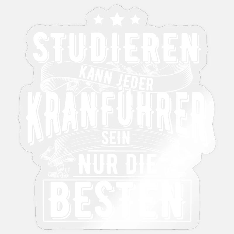 Kranführer - Sticker Größe S (10 x 10 cm) - Transparent glänzend