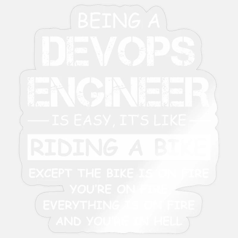 Devis d’ingénieur DevOps Fire Motorcycle Sticker taille S (10 x 10 cm)
