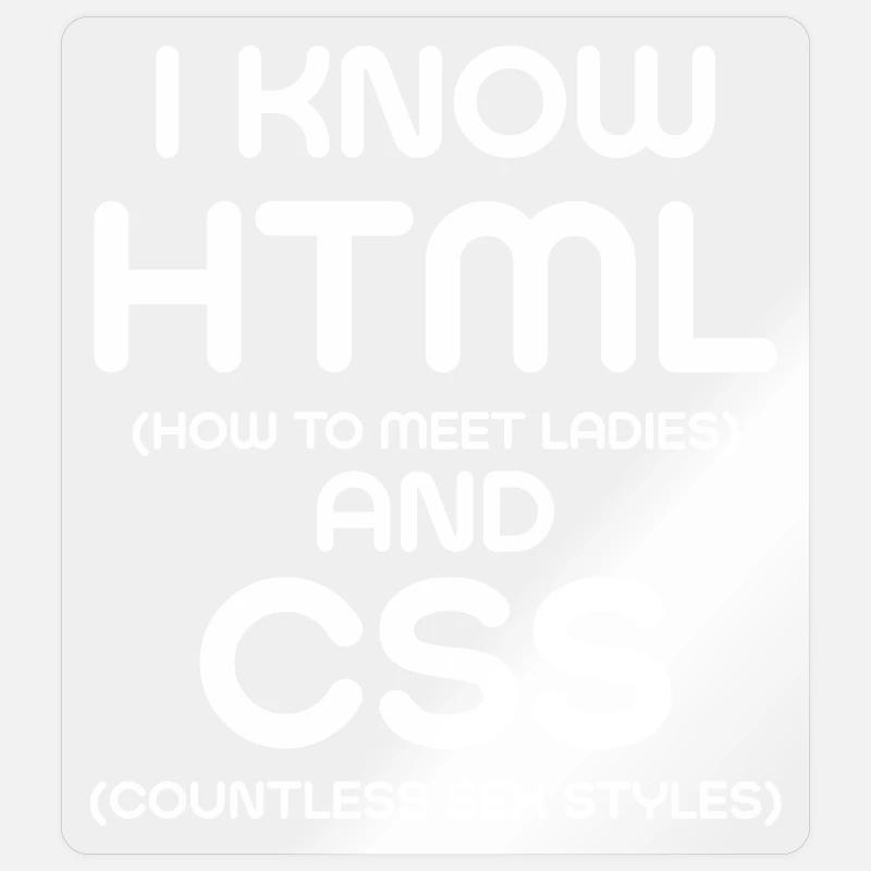 Je connais html et CSS Sticker taille S (10 x 10 cm)