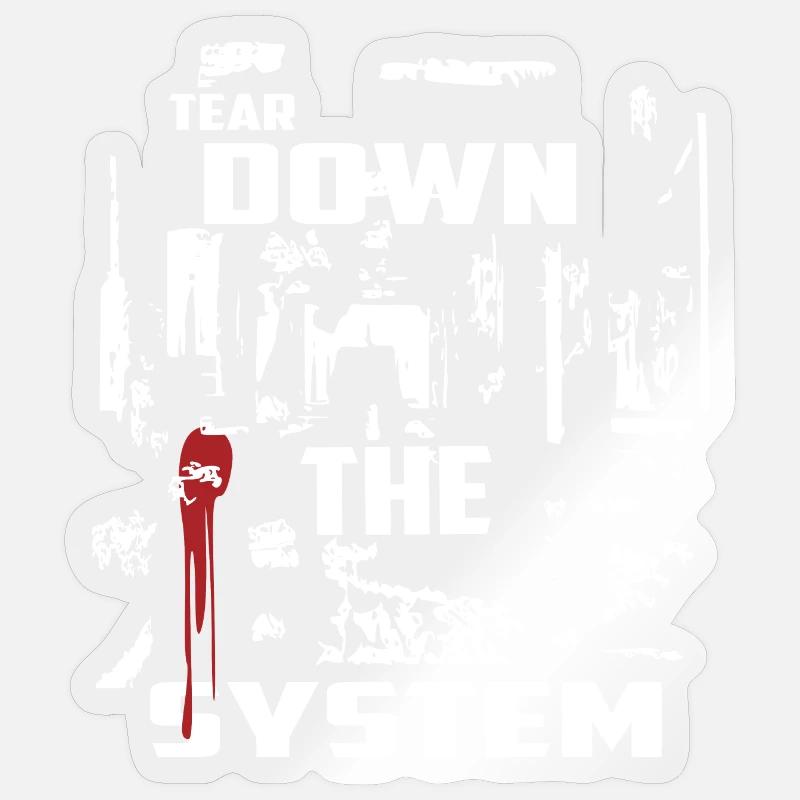 Zerstören Sie das System - Sticker Größe S (10 x 10 cm) - Transparent glänzend