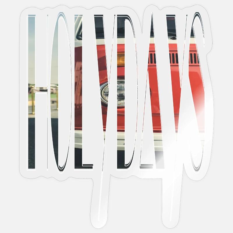 HOLYDAYS - Sticker taille S (10 x 10 cm) - brillant transparent
