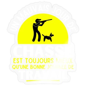 chasse, chasseur, fan de chasse - Sticker taille S (10 x 10 cm) - brillant transparent - Devant