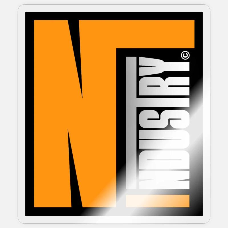 NERD INDUSTRY NOIR - Sticker size S (10 x 10 cm) - transparent glossy