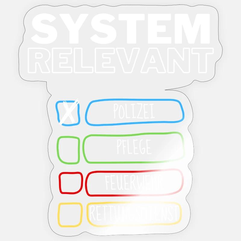 Systemrelevant | Polizei Sticker Größe S (10 x 10 cm)