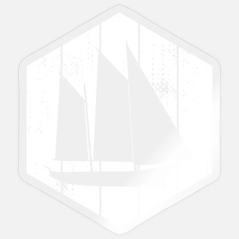 Segelboot Sticker Größe S (10 x 10 cm)