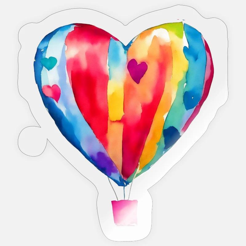 Ballon - Sticker taille S (10 x 10 cm) - brillant transparent