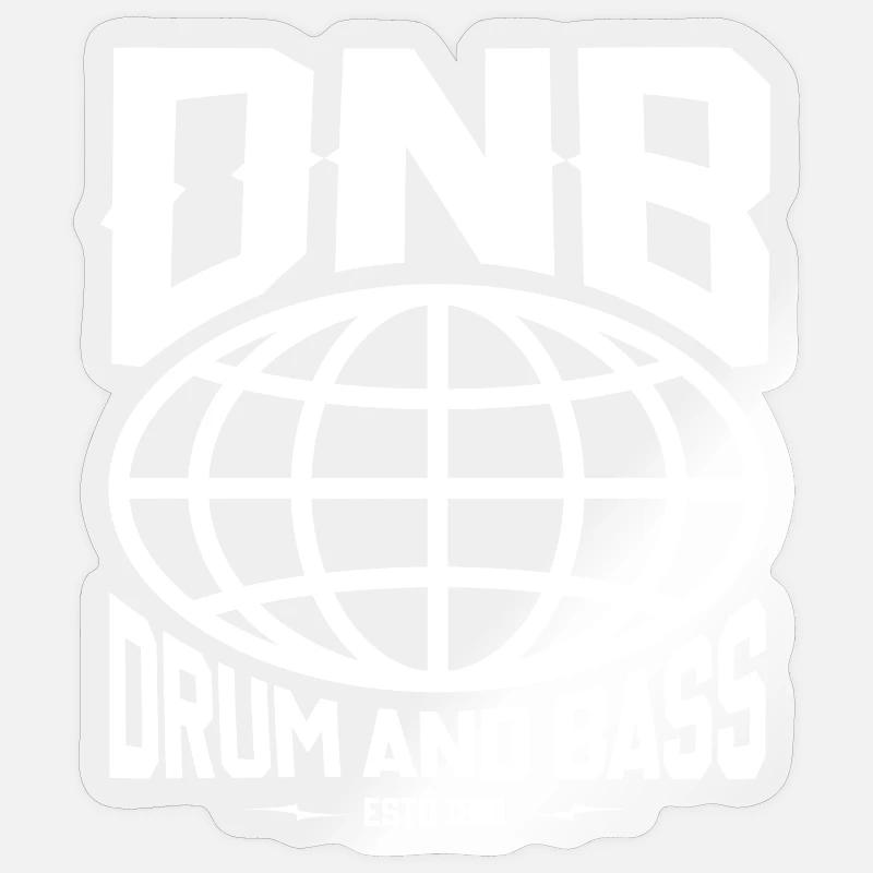 DNB Drum And Bass Retro Future Sticker size S (10 x 10 cm)