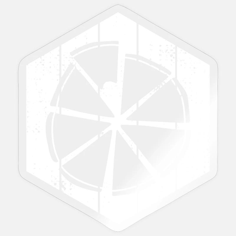 Pizza Drawing - Sticker size S (10 x 10 cm) - transparent glossy