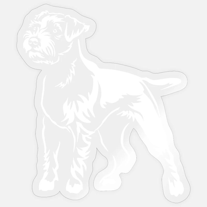 Parson Russell Terrier "BlackEdition" - Sticker Größe S (10 x 10 cm) - Transparent glänzend