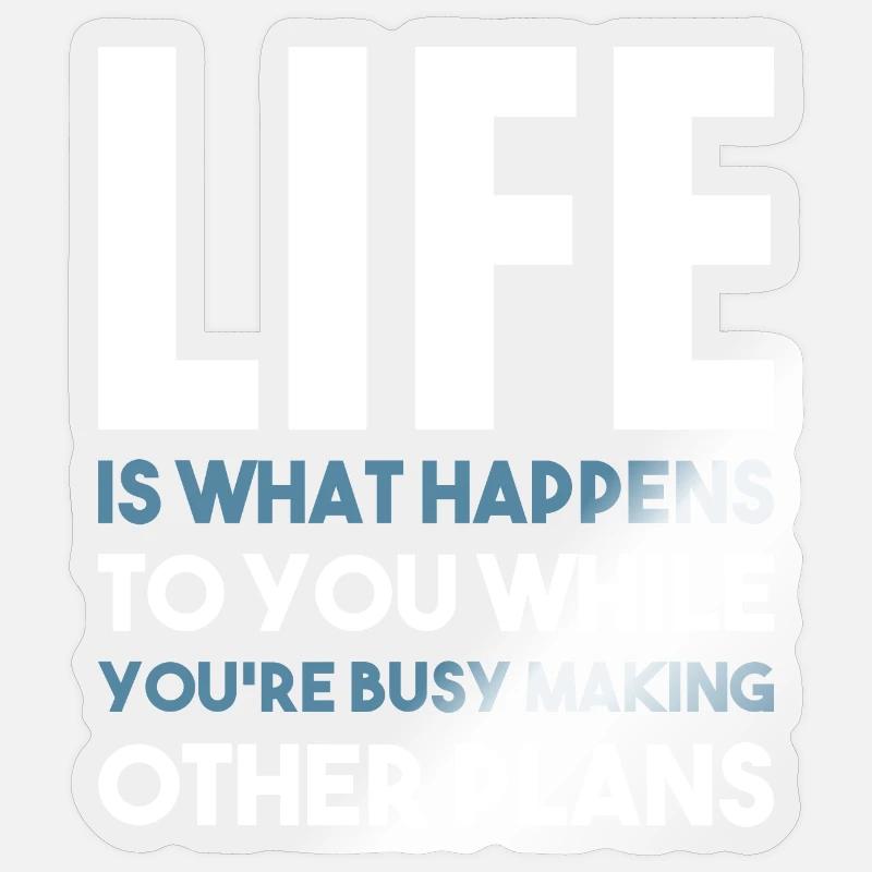 Das Leben geschieht (dunkel) Sticker Größe S (10 x 10 cm)