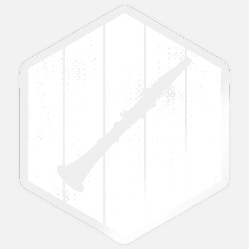 Clarinette - Sticker taille S (10 x 10 cm) - brillant transparent