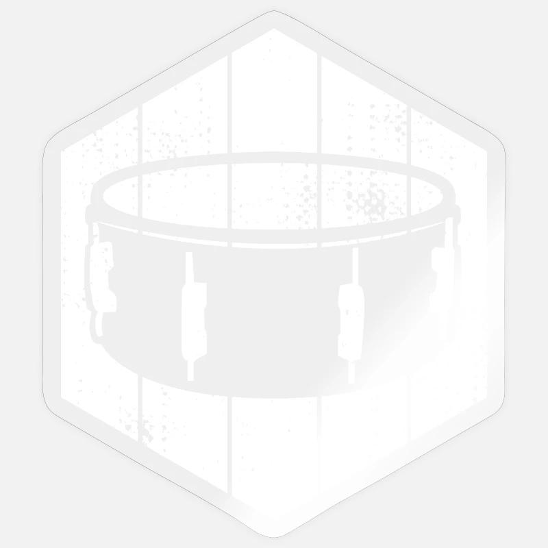 Side drum - Sticker size S (10 x 10 cm) - transparent glossy