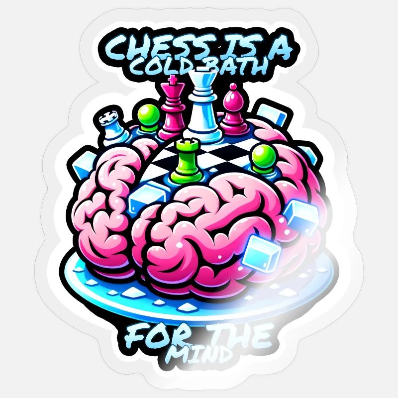 Chess is a cold bath for the mind Sticker size S (10 x 10 cm)