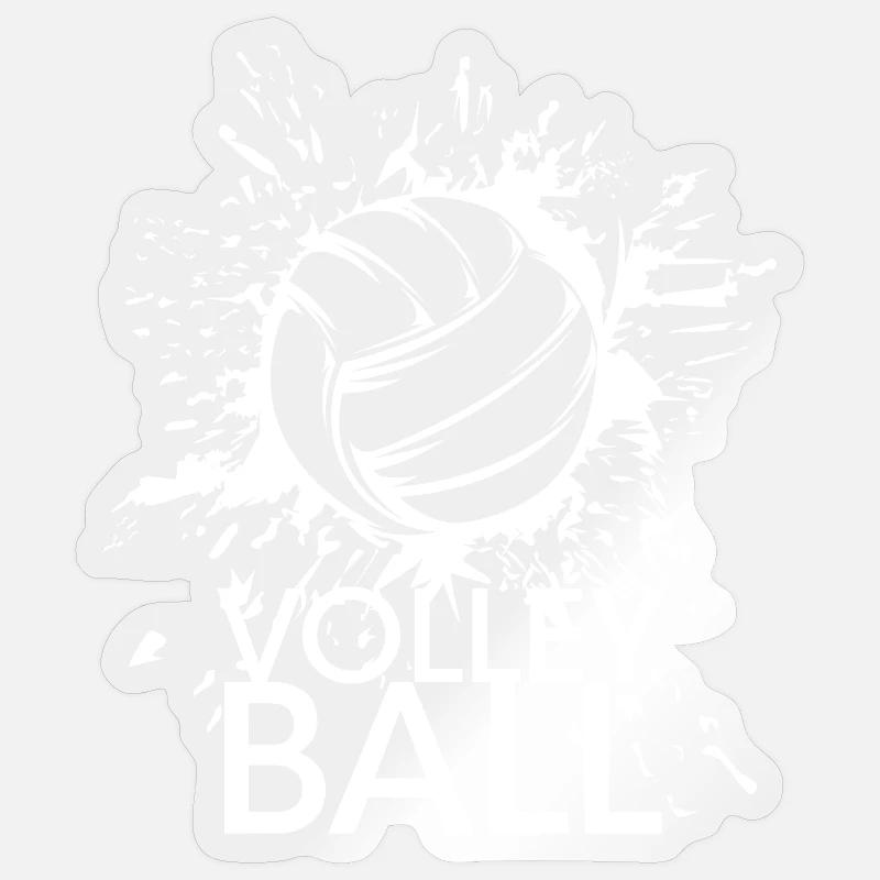 Équipe graphique d’illustration d’icône d’icône d’explosion de volley-ball Sticker taille S (10 x 10 cm)