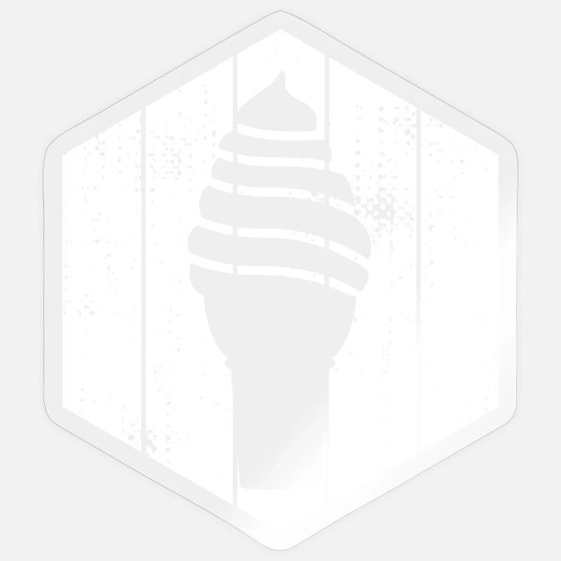 Crème glacée molle Sticker taille S (10 x 10 cm)