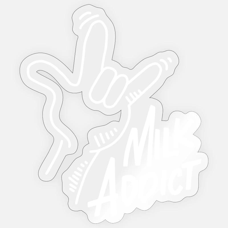 Milchsüchtig Sticker Größe S (10 x 10 cm)