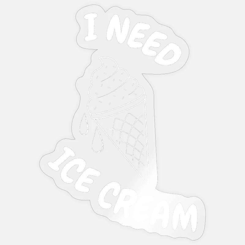 Eistüte - Sticker Größe S (10 x 10 cm) - Transparent glänzend