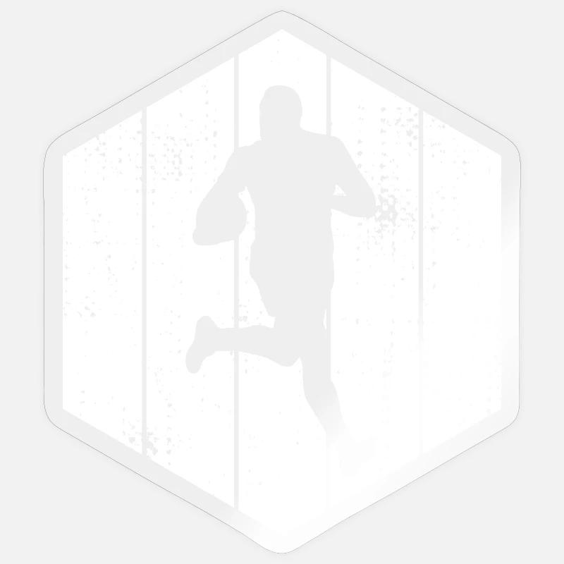 Rugby Drawing - Sticker size S (10 x 10 cm) - transparent glossy