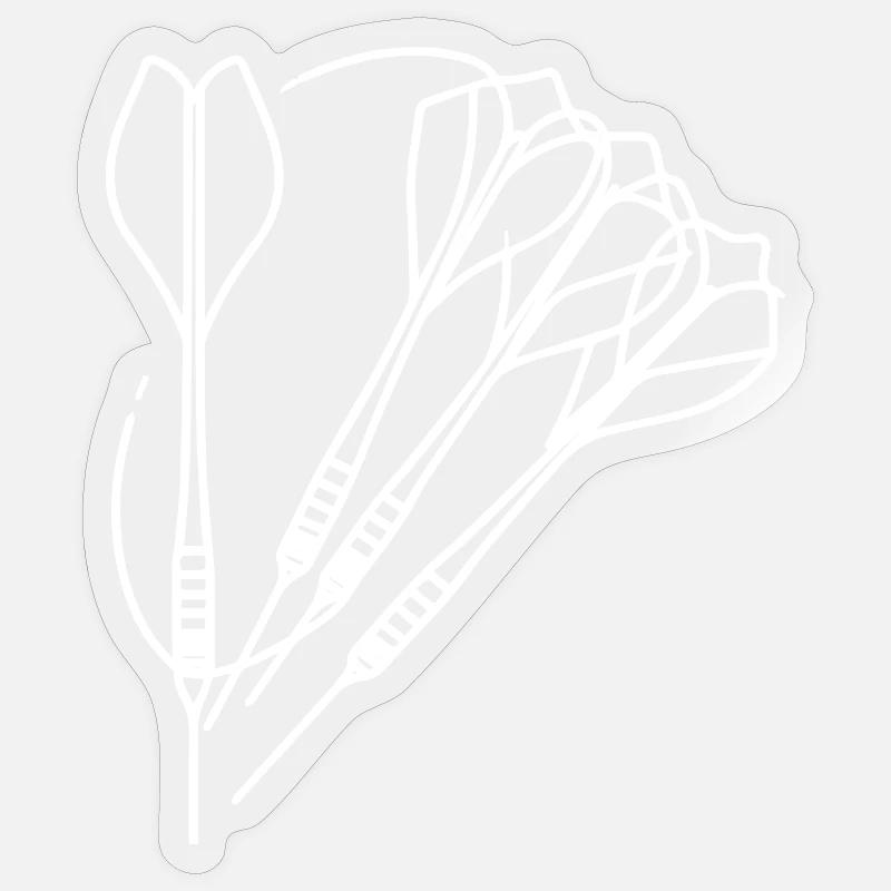 Dart Drawing - Sticker size S (10 x 10 cm) - transparent glossy