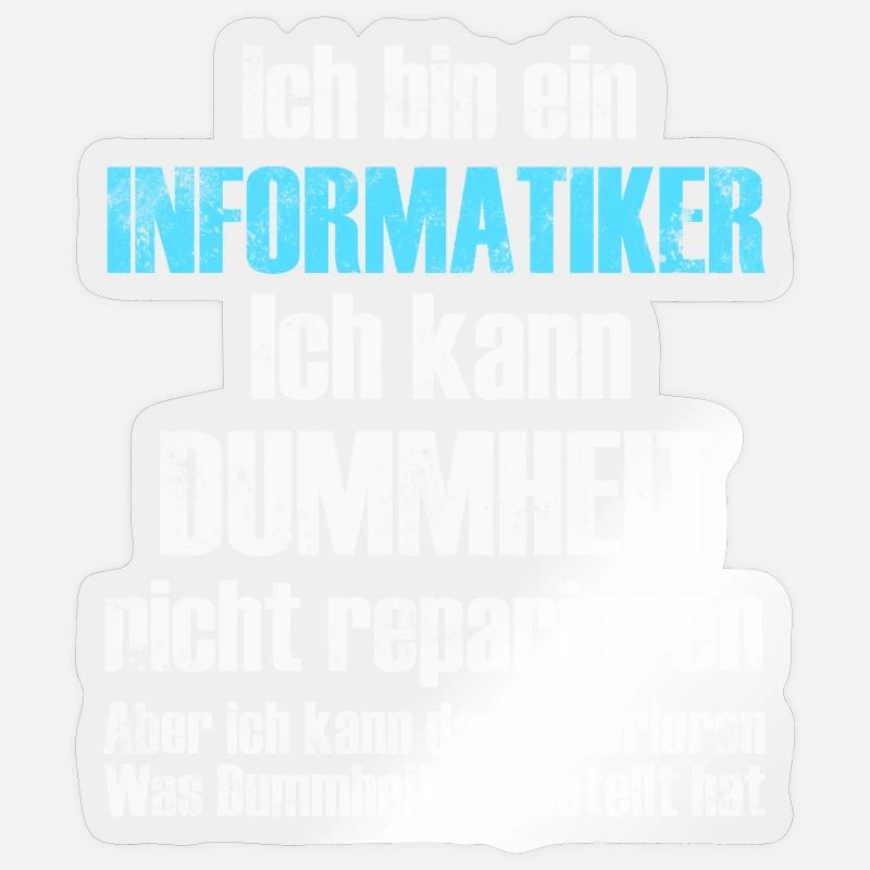 Informatiker Informatik - Sticker Größe S (10 x 10 cm) - Transparent glänzend