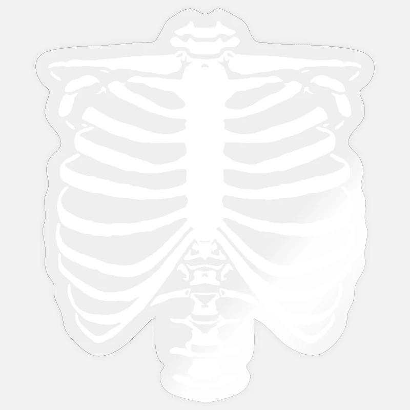 Rib Cage Skeleton Bones Sticker size S (10 x 10 cm)
