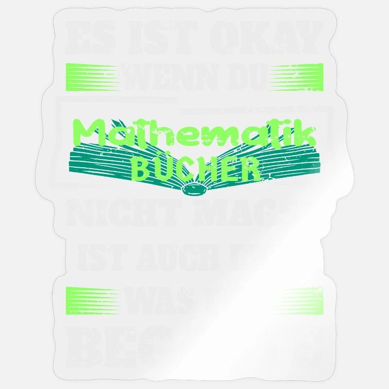 Math Books - Sticker size S (10 x 10 cm) - transparent glossy