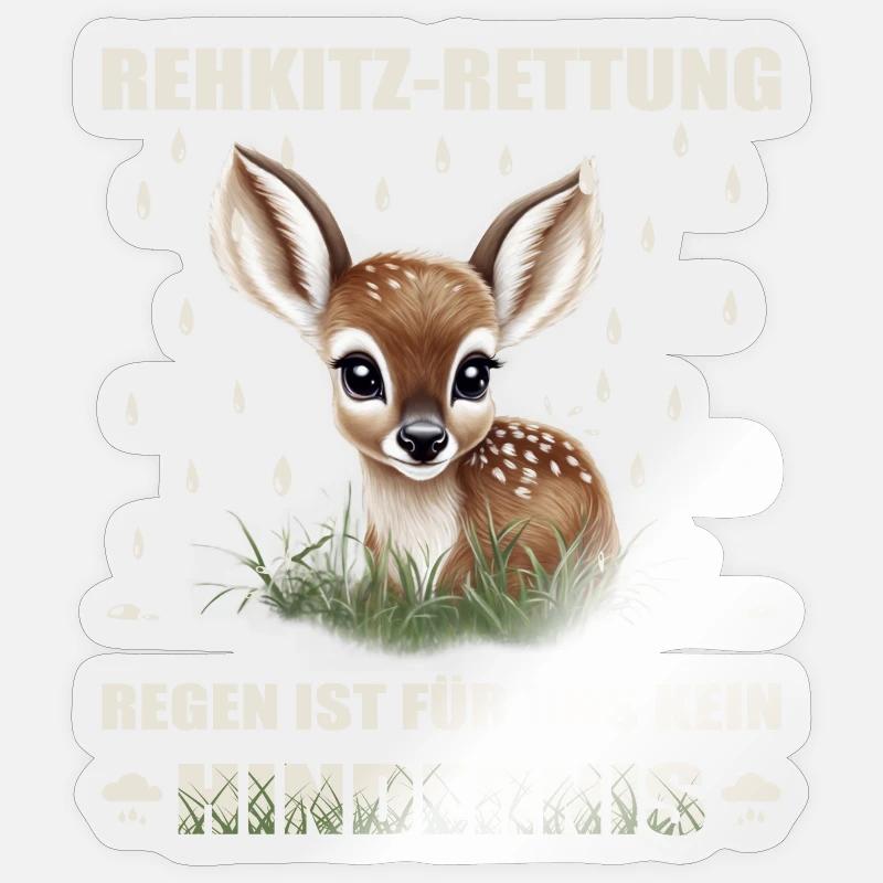 Fawn rescue Sticker size S (10 x 10 cm)