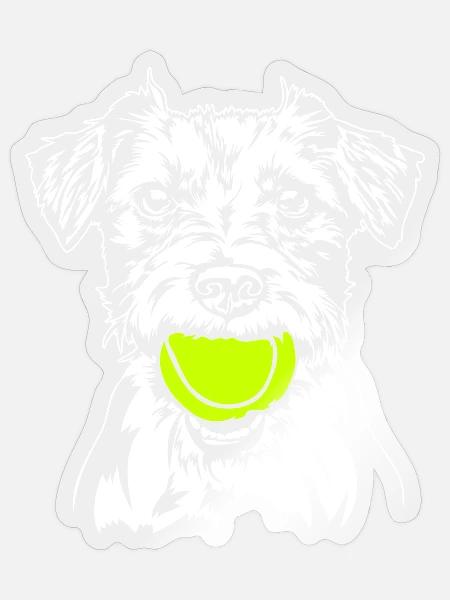 Jack Russell Terrier Ball Balljunkie Hund Wilsigns - Sticker Größe S (10 x 10 cm) - Transparent glänzend