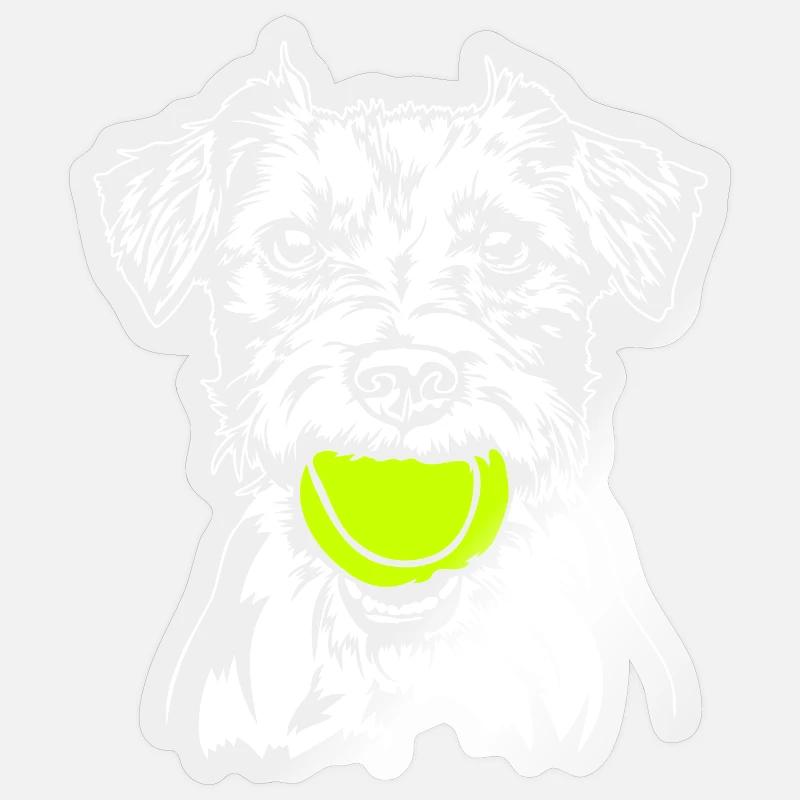 Jack Russell Terrier Ball Balljunkie Hund Wilsigns - Sticker Größe S (10 x 10 cm) - Transparent glänzend