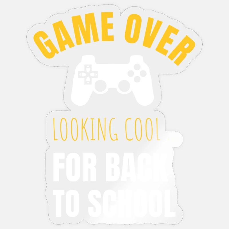 Début de l’école - Sticker taille S (10 x 10 cm) - brillant transparent