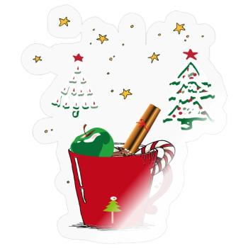 Advent, Merry Christmas - Sticker Größe S (10 x 10 cm) - Transparent glänzend - Vorne