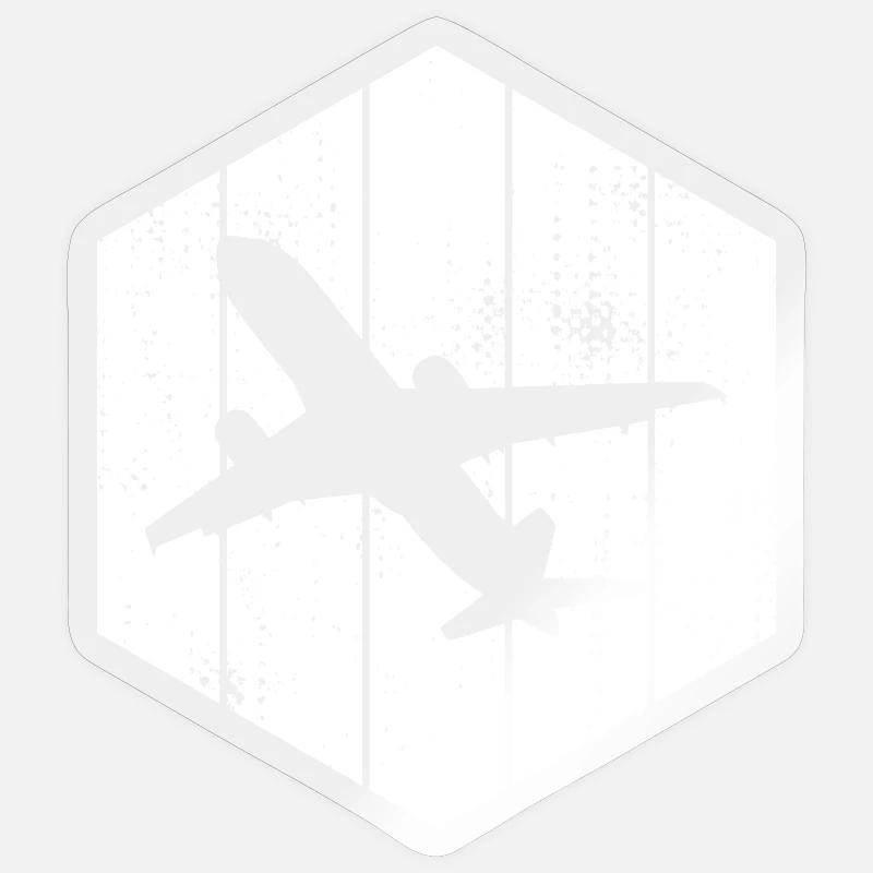 Airplanes Sketch - Sticker size S (10 x 10 cm) - transparent glossy