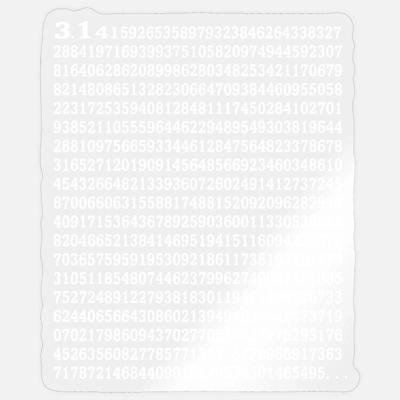 Bonne journée Pi - Sticker taille S (10 x 10 cm) - brillant transparent