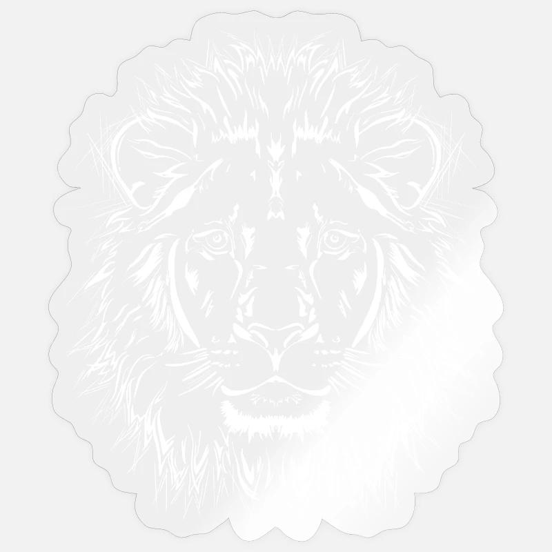 Lion - Sticker size S (10 x 10 cm) - transparent glossy