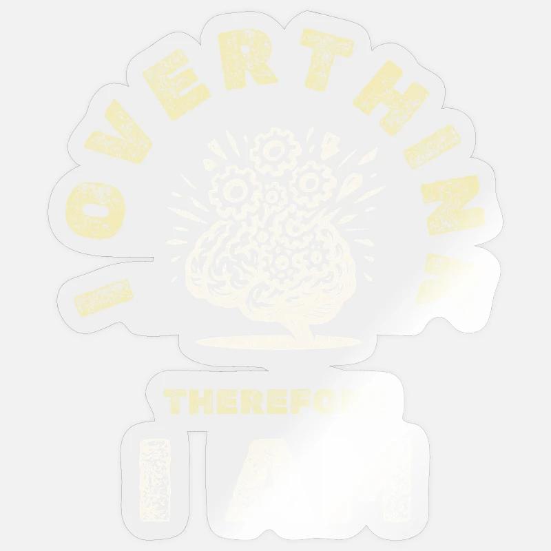 Brain Explosion Humor Sticker size S (10 x 10 cm)