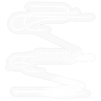 Angelhaken Knoten Anleitung WHITE - Sticker Größe S (10 x 10 cm) - Transparent glänzend - Vorne