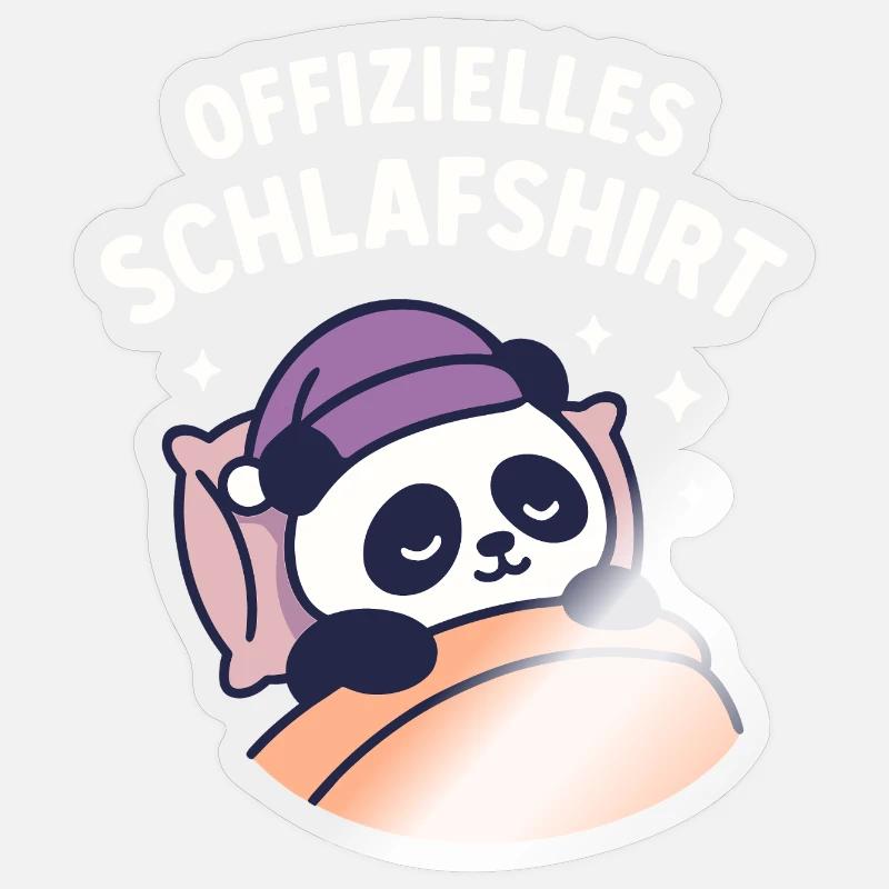 Cute panda sleeping Sticker size S (10 x 10 cm)