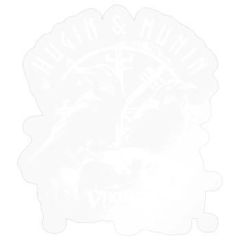 Hugin & Munin - Sticker Größe S (10 x 10 cm) - Transparent glänzend - Vorne