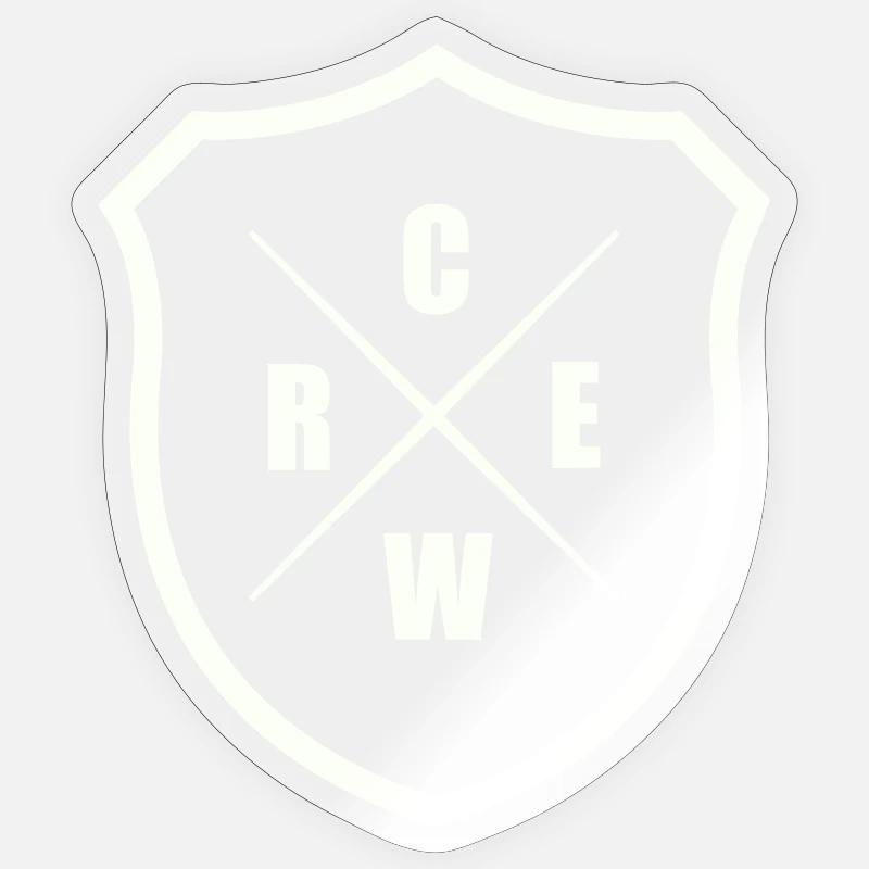 crew_wappen- - Sticker size S (10 x 10 cm) - transparent glossy