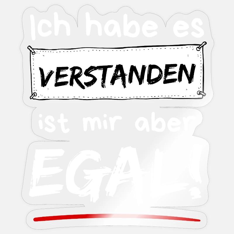 J’ai compris. Mais je m’en fiche ! - Sticker taille S (10 x 10 cm) - brillant transparent