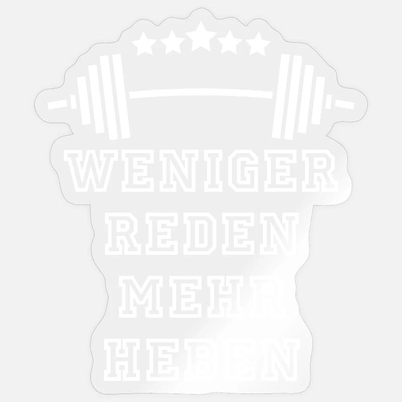 GYM: Focus & Power - Sticker size S (10 x 10 cm) - transparent glossy