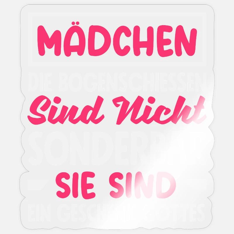 Bogenschießen Bogenschütze Geschenk - Sticker Größe S (10 x 10 cm) - Transparent glänzend