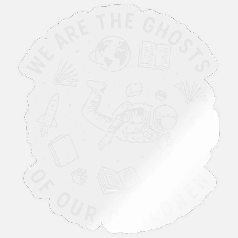 À travers les galaxies et le temps - Sticker taille S (10 x 10 cm) - brillant transparent