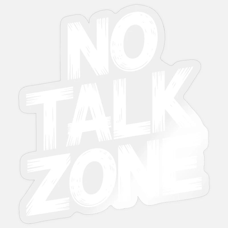 Zone d’interdiction de parler Sticker taille S (10 x 10 cm)