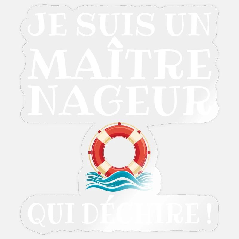 MNS Rettungsschwimmer, der weint - Sticker Größe S (10 x 10 cm) - Transparent glänzend