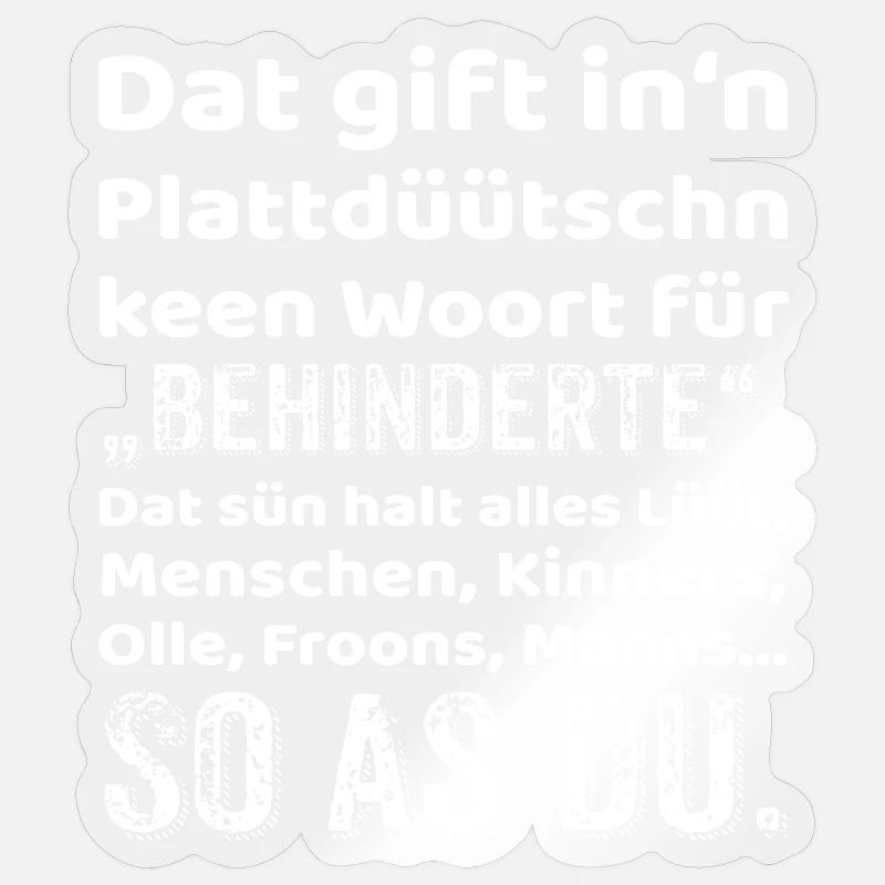 Faible provocation allemande Inclusion - Sticker taille S (10 x 10 cm) - brillant transparent